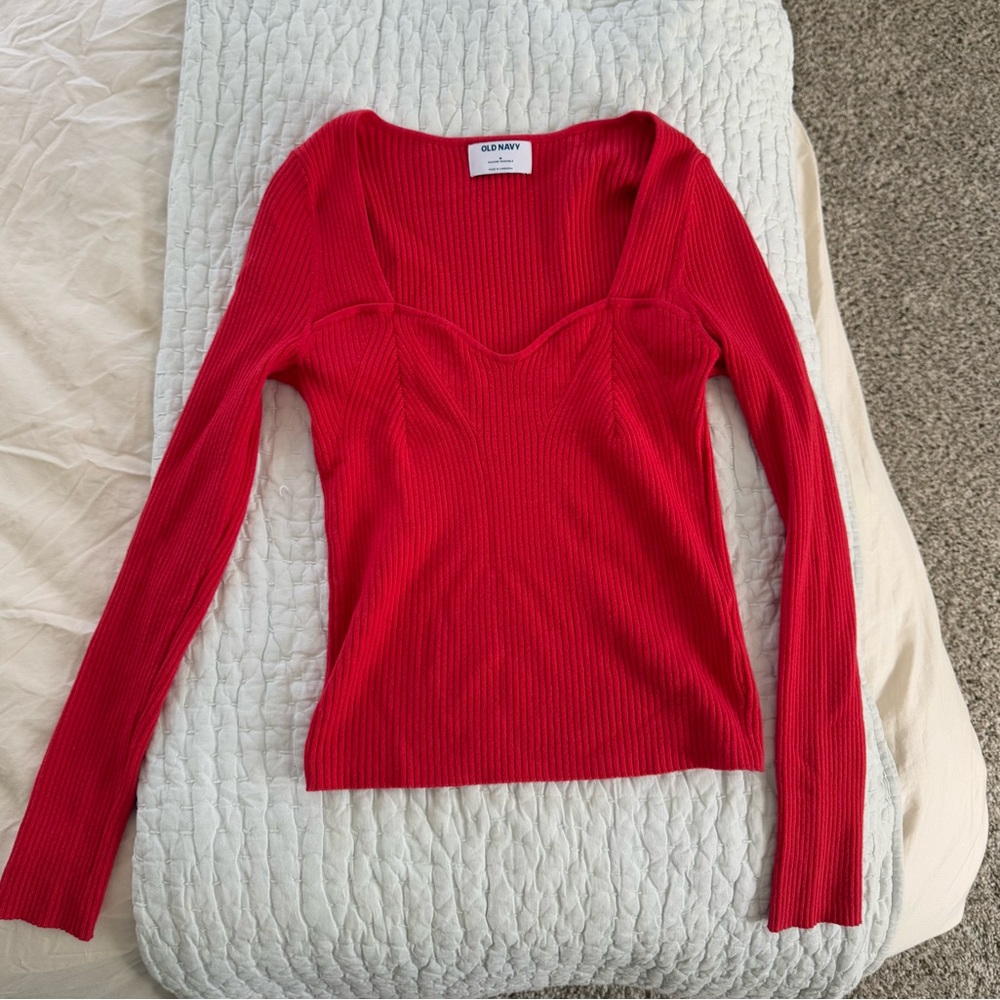 Fitted Rib-Knit Sweater